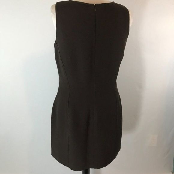 INC Brown Sleeveless Career Sheath Dress Size 10 - Picture 6 of 7